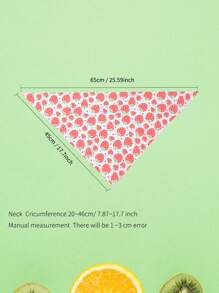 Set aleatorio de 5 piezas de pañuelos triangulares ajustables con diseños de frutas de Hawái de primavera y girasoles de verano para perros pequeños, medianos y grandes, y gatos - Multicolor - Ver 2