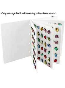 大耳环胸针耳环项链容量鞋饰展示架 - 带 72 个孔的毛毡布收纳盒，适用于桌子和抽屉的便携式设计，适用于徽章和配件的多功能收藏手册旅行收纳盒 - 彩色 - 查看 4