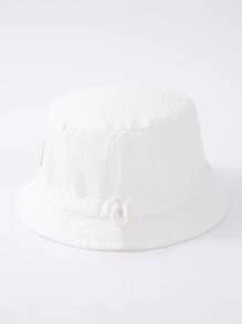 婴儿渔夫帽防晒帽，幼儿软檐帽，卡通熊刺绣四季通用软檐遮阳帽，可调节松紧带 - 1PC - 查看 7