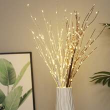 1 White Birch Branch Lamp, Tree Shaped Decorative Lamp, Fairy Lamp, Bright Willow Branch Home, Bedroom, Fireplace, Indoor And Outdoor Decoration