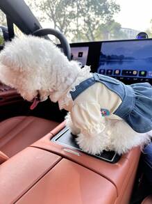 1 stuk huisdierenjurk, modieuze en schattige puppy-/kittenoutfit, comfortabel hartvormig ontwerp, geschikt voor kleine honden