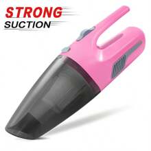CascadeVac,Household Car Dual-Use High-Power Handheld Wireless Car Vacuum Cleaner USB Charging Mini Home Vacuum Cleaner,0-200w Power - Pink - View 9