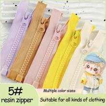 5 peças sortidas cores pequeno zíper puxador, #5 bobina resina zíper aberto para roupas de animais de estimação, bonecas, artesanato, bolsas faça você mesmo, multicolorido - 5#resina - Ver 1