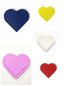 5pcs/10pcs/Set,Leather Heart-Shaped Bookmark, Corner Book Accessory Cute Corner Bookmark, Reading Enthusiast Book Accessory, Women's Bookmark, Book Enthusiast Bookmark, Suitable For Gifts For Women, Children, And Book Enthusiasts, Cute Handmade Reading Gift Accessory,Color Random