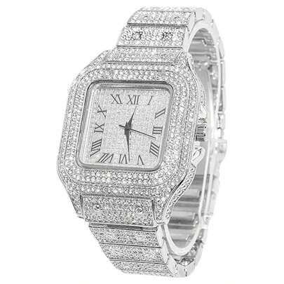 VENTDEPOT Reloj de hombre High Monaco TimeGlowSilver, MXOWV-001, 1 pieza, Ø esfera 4,1 cm, longitud 23 cm, ancho 2,1 cm, grosor 1 cm, almacenamiento de dormitorio de vuelta al colegio plateado