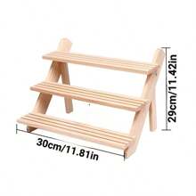 一个DIY可拆卸木梯珠宝展示架珠宝收纳架饰品展示架用于直播、展位展示返校 - 原木淺色 - 查看 18