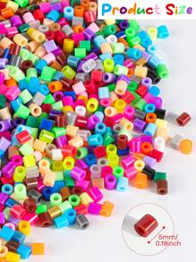 48 色熔珠，5 毫米金箔珠套装，像素艺术 DIY，3D 拼图珠宝工艺，非常适合初学者，珠饰艺术和工艺品项目的补充，动物形状钉板