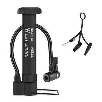 1 Set Lightweight Bicycle Air Pump, Foot Pump, Portable Outdoor Mountain Bike Tire Pump, Bicycle Tool
