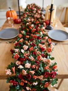 Dây hoa lụa nhân tạo dài 245cm dùng trang trí Giáng sinh, thích hợp cho trang trí nội thất nhà cửa mùa xuân/hè, trang trí giữa bàn, trang trí phòng ngủ, bọc lan can, rèm cửa, trang trí phòng ăn, trang trí đám cưới, trang trí nhà cửa làm quà tặng năm mới - Nhiều màu - Xem 9