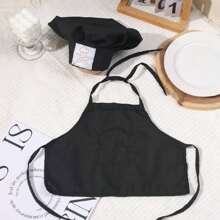 2 Stücke/Set Neugeborenen Fotografie Requisite Baby Koch Outfit, Koch Mütze Schürze Set, Säuglings Koch Kostüm, Kleinkind Kostüm zum Verkleiden, Jungen Mädchen Baby Dusche Ostern Geschenke