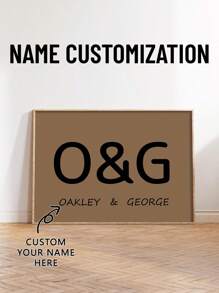 1pc Frameless Siblings Custom Name Print Placard, Personalized Print Playbill, Shared Room Decor, Kids Room, Playroom Decor, Quote Play Wall Art Gifts Birthday Graduation