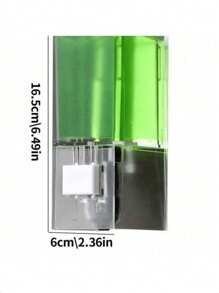 1pc Wall Mounted Soap Dispenser, Manual Push Style Hand Wash Liquid Soap Dispenser, Suitable For Hotels, Simple Transparent Commercial Lotion Container, Applicable For Home Bathroom, Hotel, Shopping Mall Kitchen Items Kitchen Accessories Kitchen Kitchen Tools - Clear - View 3