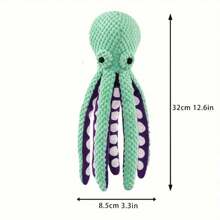 Octopus Dog Plush Toy Sound Interactive Boredom Relief Companion Pet Large Dog Anti-Demolition Home-Happy Puppies Playing. - Random Color Pineapple Velvet Octopus - View 5