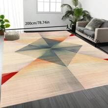 [Plush Velvet 700g/㎡ Latex Backing 5mm Thick] 1pc Bohemian Style Area Rug, Solid Color Carpet, Soft Non-Slip Washable For Living Room Bedroom Kitchen Office, Indoor Outdoor Home Decor Farmhouse Rug, Play Mat Back To School