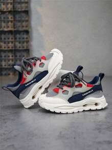 Kids Athletic Sneakers - Breathable Mesh Uppers For Boys & Girls, Non-Slip Lightweight Perforated Sole, Suitable For School, Running And Sports