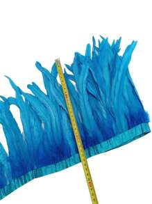 2Meters Colorful Rooster Tail Feathers Trims 23-30cm /9.2-12inches Pheasant Feather Fringe Ribbon For Carnival Plumes Decoration Rooster Pheasant Tail Feathers Plumes DIY Headdress Halloween Wedding Christmas Craft Supplies Accessories