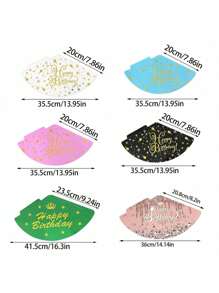 6/10pcs Party Photo Prop Caps, Birthday Party Hats, Party Supplies, Party Decoration, Fun Party, Happy Birthday