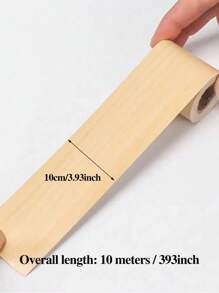 1pc 10m/393inch Realistic Wood Grain Textured Adhesive Tape, Waterproof Repair Sticker For Floor, Furniture, Baseboard, Doorframe, Window Sill