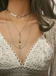 Sexy Simple Personalized Street Photo Necklace Tassel Collarbone Choker