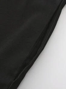 Men's Embroidered Arab Long Robe, Casual Zipper Black Robe For Young Men, Cooling - Black - View 8