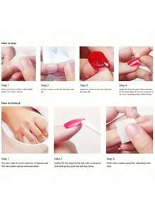 24 pièces Ongles de French manucure blancs minimalistes en forme d'amande de longueur moyenne, à poser, convient aux femmes et aux filles