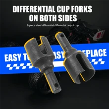 2Pcs Steel Outdrive Differential Output Cup For 1/8 ARRMA KRATON Talion SENTON Outcast Notorious Upgrades - Black - View 4