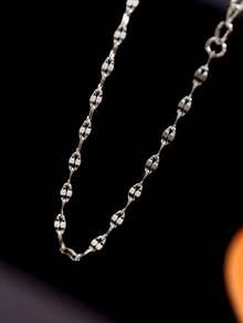 1pc Fashion Minimalist Gold-Tone Stainless Steel Lip Chain Bracelet, Luxury Women Accessory - Multicolor - View 4