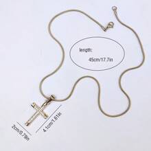 1-2pcs Cross/Star/Gold Stainless Steel Necklace, Personalized Design High-End Accessory, Suitable For Daily Wear, Music Festivals, Holidays And Gifts