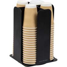 Mind Reader Lid Carousel, Countertop Org Coffee Bar, Beverage Cup Holder, Plastic, L X 7.75" W X 11.5" H, 7.75 X 12 X 7.75, Black - 黑色 - 查看 1