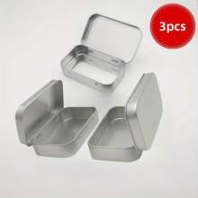 1pc Mini Metal Hinged Tin Box - Portable Small Storage Box Set With Lid, Suitable For Home Organization, DIY Mint Wallet Crafting, Birthday Party Decor - Multicolor - View 9