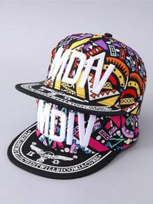 1pc Kids Hip Hop Streetwear Baseball Cap With Embroidered Letter, Flat Brim Sun Visor Cap Suitable For All Seasons
