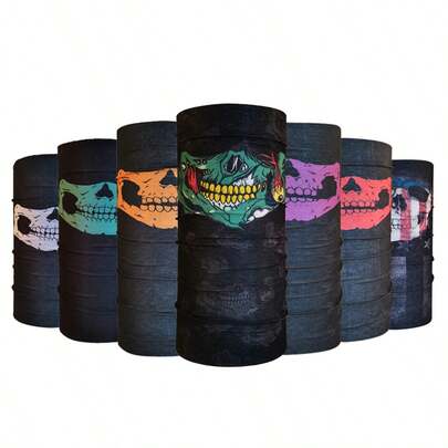 Cycling Outdoor Skull Magic Bandana, UV Protection And Dust-Proof, Unisex