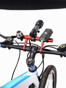 1pc [Double Handlebar] Aluminum Alloy Double Handlebar Extender - For Bike Mounts And Accessories - Bike Bicycle Extension Bracket - Multicolor - View 4