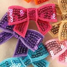 5pcs Bowknot Flower Beaded Sequin Cloth Patches, DIY Decorative Patches For T-Shirts, Clothes, Trousers, Hand-Sewing