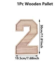 1PC Wooden Candy Dessert Display Tray,Number 0-9 Shaped Tableware Serving Trays,2026 New Year Decor,New Year's Tableware,New Year's Eve Party Supplies,30/40/50/60th Birthday Party Decoration,Class Of 2026 Congrats Grad Party Table Decor,Birthday Party Supplies,Table Centerpiece Decor,Party Favor - Wood Color - View 7