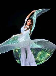 1pc Adult Belly Dance Wings, Dance Performance Cape/Prop Cape For Various Party Festival Performances/Does Not Include Telescopic Sticks