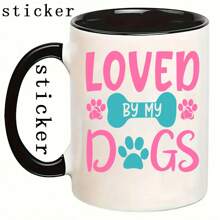 Dog Quotes DIY UV Transfer Mug Stickers 12pcs - Waterproof, Self-Adhesive Decals For Mugs, Bottles, Laptops, Ideal Gifts For Birthdays, Holidays, Christmas, New Year, Valentine's Day