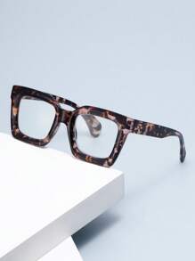 Thick Frame Fatigue Relief Reading Glasses, New Cross-Border European & American Style Oversized Readers For Men & Women, Mother's Day Gift - Tea Tortoise Shell Frame - View 1