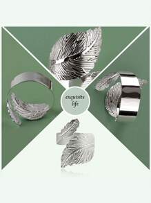 2 件/4 件豪华酒店餐巾环，金箔设计金属餐巾架，适用于婚礼、派对、餐桌装饰（电镀铁，有些不平整但不会影响使用，不建议购买） - 彩色 - 查看 10