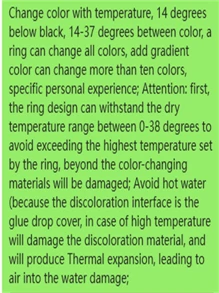 1pc Elegant Temperature-Sensitive Color Changing Ring, Changes Color Based On Temperature And Mood, Suitable For Women And Couples For Daily Wear