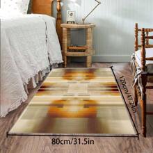 Bohemian Style Solid-Color Area Rug, 700g/Sq.M Crystal Velvet Backing, 5mm Thickness, Soft Anti-Slip Washable Carpet For Living Room, Bedroom, Kitchen, Office, Indoor & Outdoor Use