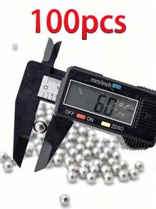 100Pcs/Pack 10mm (0.24in) Stainless Steel Balls For Slingshots, Hunting, Industrial Materials, Bicycle Bearings, Precision Mirror-Polished Hardened Balls