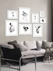 1pc Classic - Style Picture Frame In 5 Sizes (12x16, 11x14, 8x10, 5x7, 4x6 Inches) And 3 Elegant Colors (Matte Black, Milky White, Light Brown Wood - Toned) - Ideal For Living Room, Bedroom & Study Decor - Multicolor - View 4