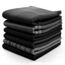 6-Pack Kitchen Towel Set (16"X26") – Lux Decor Collection 100% Cotton Soft & Absorbent Quick-Dry Dish Towels – Durable & Reusable For Everyday Kitchen Cleaning – Ideal For Home Decor, Back To School, Graduation Gifts, Winter Vibes, Christmas Decor, New Year Vibes