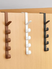 3/1pc Bedroom Door Hanger, Clothes Hanging Rack, Over The DoorPlastic Home Storage, Organization Hooks, Purse Holder For Bags Rails