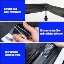 3D Carbonfiber Vinyl Folie - Schutz für Autotürschwelle, Karosserie vor Kratzer und Wasserschutz, DIY Aufkleber, geeignet für Autos & Motorräder, Karosserie Styling Folie