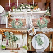 90pcs 3 Types Eucalyptus Leaf & Stem Artificial Silver Dollar Eucalyptus Leaves & Green Spray Artificial Greenery For Wedding Bouquet Decor Gifts Birthday Graduation - Green - View 6