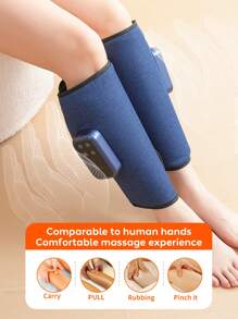 1ps Wireless Leg Massager, Leg Massager, Leg Hot Compress Massager, Professional Kneading, Three Kinds Of Massage Modes, Three Levels Of Strength, Comfortable Massage To Relax Leg Muscles, Three Levels Of Temperature Adjustable, Hot Compress Leg Muscles, Relieve Leg Soreness, Type-C Charging LED Digital Display, Easy To Operate, Portable Leg Massager For Home Travel, Gifts For Parents And Elders - Multicolor - View 7