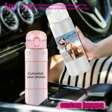 1pc 26oz Customizable Photo Plastic Water Bottle, Personalized Daily Drinking Cup, Coffee Mug, Surprise Water Bottle, New Year Gift, Birthday Gift, Valentine's Day Gift, Suitable For Family, Friends, And Lovers,Multi-Functional,Adjustable, Reusable,Ornamental,Easy To Clean,Cute,Comfortable,Stylish,Soft,Adorable,High-Quality,Modern,Colorful,Custom,Personalized,Unique,Ideal Gifts For Him,Ideal Gifts For Her,Her,Girlfriend,Dad,Boyfriend,Family,Mom,Friends,Son,Daughter,Kitchen,Dining Room,Bathroom,Living Room,Bedroom,School,Office,Tea Room,Home,Garden,Camping & Hiking Gear