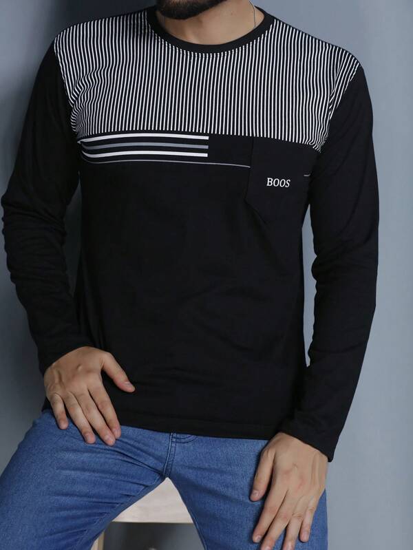BOOS Camiseta Manga longa Com bolso Dia dos Pais